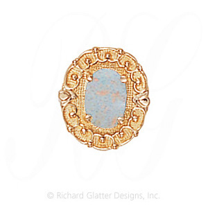GS444 OP - 14 Karat Gold Opal Slide 